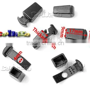 5/32"(4mm) Plastic Lock Clip Toggle Stopper Buckle Clamp For Apparel Rope Sportwear Accessories #FLS214-B thumbnail-1