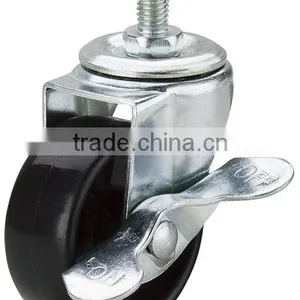 50mm Small Rubber Adjustable Caster Wheel thumbnail-1