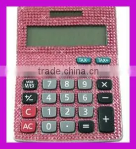 School Hot Selling Crystal Pink Bling Calculator thumbnail-1
