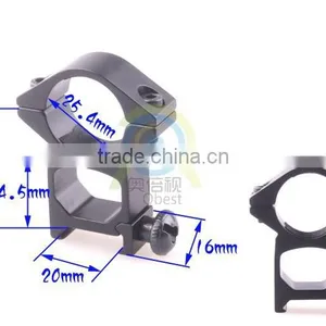 2 x High Profile See Through 25.4mm Scope Rings 21mm Picatinny Weaver Rail Mount thumbnail-3