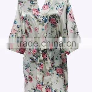 Factory Print Flower Bath Robe thumbnail-1