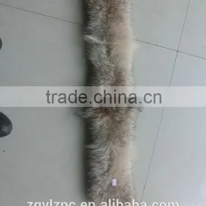 Real Colored Coyote Tail Fur Trim for Glove Scarf Accessories thumbnail-1