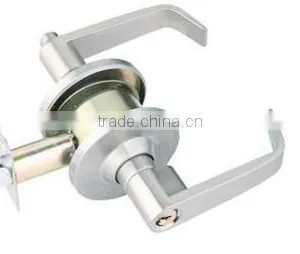 American Style Security Satin Brass Finish Zinc Handles Door Lever Lock for Both Right and Left Side thumbnail-5