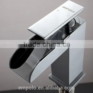 Bathroom Square Style Waterfall Brass Faucet 81 1101 thumbnail-3
