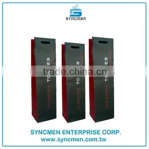 Customized Popular Wholesale Paper Carrying Gift Make Wine Bottle Bags thumbnail-4