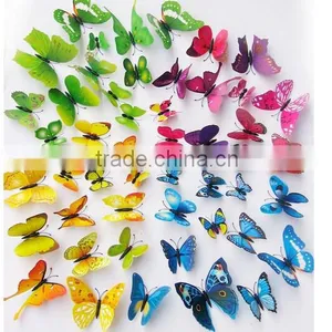 New 3D DIY 12PCS Multi-Color Butterfly Wall Sticker Home Wedding Room Art Decor thumbnail-1