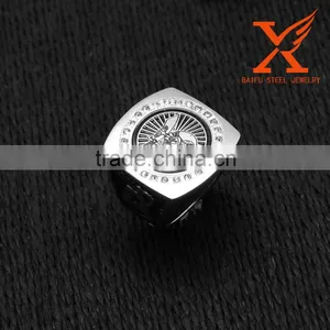 In Stock Stainless Steel Silver Personalized Excellent Quality Shriners Masonic Rings thumbnail-1