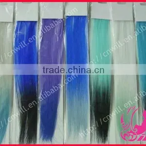 Silky Straight Fade Colored Hair Extensions Synthetic Hair Braids Extensions thumbnail-1