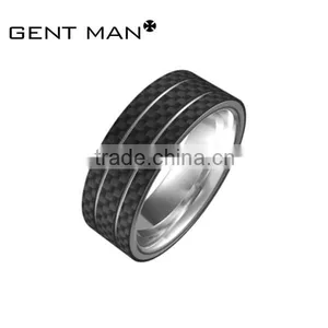 8mm Tungsten Carbon Fiber Ring Couple Titanium Rings For Men & Women thumbnail-5