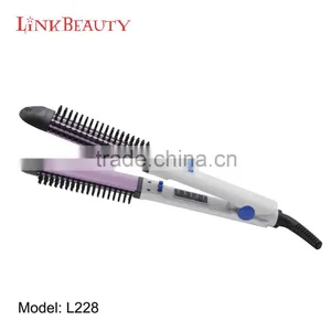 Professional Hot Sale Hair Straightening 2 in 1 Curling Hair Straightener Comb thumbnail-1