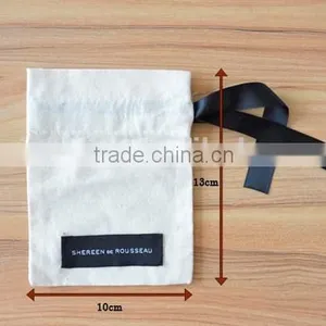 Custom Cotton Bag Drawstring Bag Jewelry Pouches (20150729J59) thumbnail-3