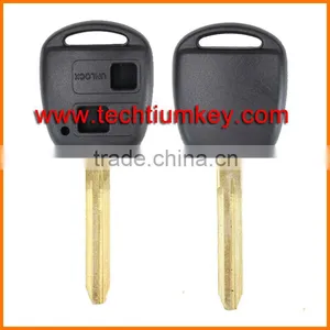 Techtium Car Key Remote Car Key Shell Blank 2 Button With Toy43 Blade Without Logo for Toyota Hilux Corolla 2008 Camry LAND thumbnail-1