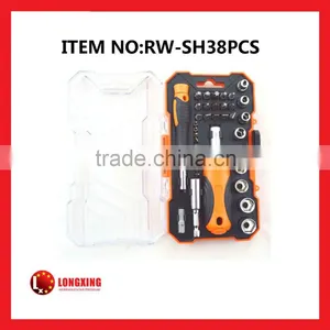 Factory Supply 38pcs Ratchet Socket With Bit Set Rw-sh38pcsa thumbnail-1