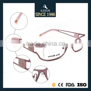 Graceful Lady Metal Eyeglasses Prescription Eyewear Bling Rhinestones Optical Frames Eyewear SM4028 thumbnail-4