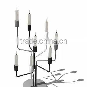 Made in China Most Popular Wedding Favor and Home Decoration Black Metal Tree Shape Candle Holder thumbnail-2