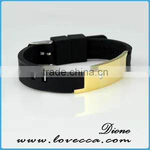 Various Colors Silicone Bio Magnetic Band Women and Man Health Energy Bracelet thumbnail-3