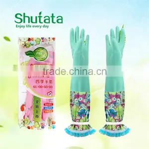 Kitchen Cleaning Washing Household Dishes Thickened Long Waterproof Gloves Daily Protective Emulsion thumbnail-3