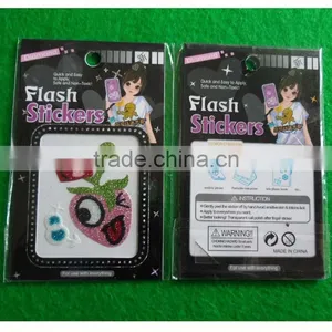 CARTOON GLITTER STICKER Gold Flash Power Sticker thumbnail-2