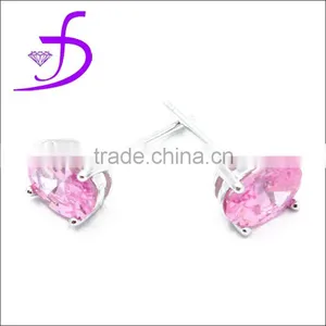 Wholesale Single Stone Earring Designs Pure Silver Jewelry Stud Earrings thumbnail-1