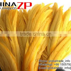 Leading Supplier CHINAZP Bulk Sale Cheap DIY Colored Yellow Chicken Fully Dyed Roosters Feathers thumbnail-3