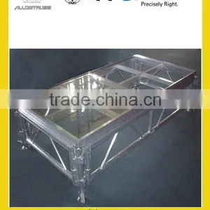 High Quality Aluminum Assemble Glass Stage With Adjustable Height and Mobile Folding Platform With Anti-slip Surface thumbnail-4