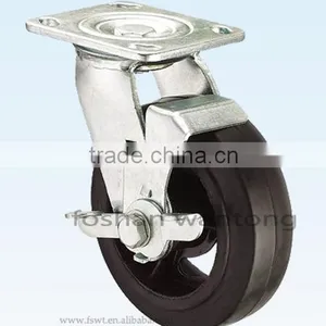 All Size Cheap Black Rubber Swivel Industrail Caster thumbnail-4