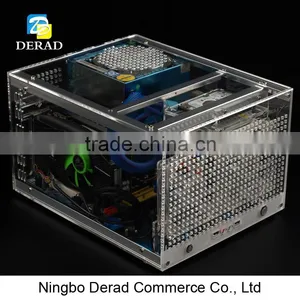 PC-C670 High Quality Personalized Horizontal M-ATX PC Custom Acrylic Transparent Plexiglass Desktop Computer Case thumbnail-4