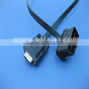 Factory Custom 16 PIN OBD II Male to DB9 Male Flat Wire thumbnail-1
