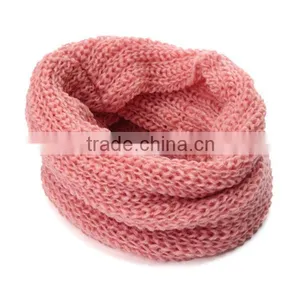 New Design Soft Candy Color Neck Bib Scarfs Kids Knitted Collar Winter Warm Scarf for Children Baby Girls thumbnail-4