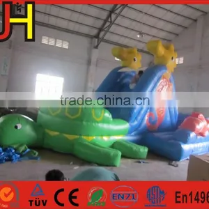 Hot Sale Inflatable Pool Side, Ocean Theme Turtle Bounce House, Pool Water Slide thumbnail-6