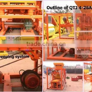 Cheap Price QTJ4-26A Cement Hollow Brick Making Machine Concrete Solid Block Shaping Construction Equipment in China thumbnail-3