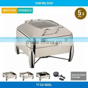 Buffet - 5.5 L, Glass Cover, Hydraulic Hinge, TT-CD-3032L thumbnail-1