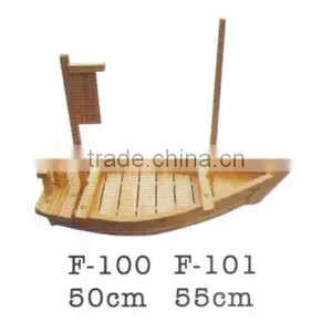 High Quality Pine Wood Sushi Boat Sushi Boat Wood Disposable Sushi Container thumbnail-4