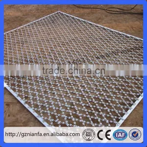 Diamond Hole/Square Hole Galvanized and Pvc Concertina Razor Wire Fence (Guangzhou Factory) thumbnail-1