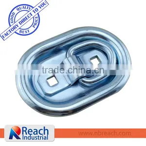 Zinc Plated Truck Trailer Recessed Lashing D Ring Point Ties thumbnail-1