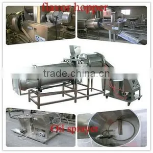 Peanuts/potato Chips/puff Corn Snack/fried Snack Pellets Double Rollers Seasoning Machine in China thumbnail-1