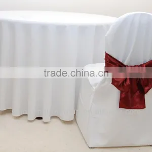 Round 132'' Restaurant Table Cloth for Weddings thumbnail-2