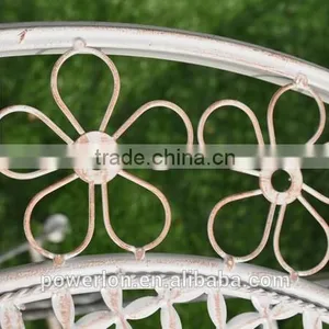 White Bistro Set With Foldable Table and Chairs thumbnail-6