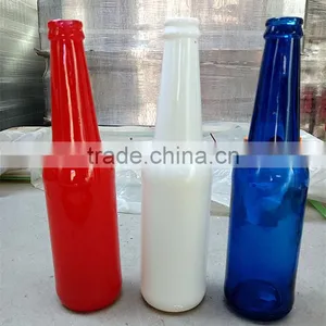 Hot Sale! Blue Glass Beer Bottle With 300ML, Customized Logo thumbnail-3