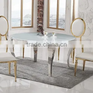 TH306-1 Good Quality Stainless Steel Dining Table and Chair thumbnail-1