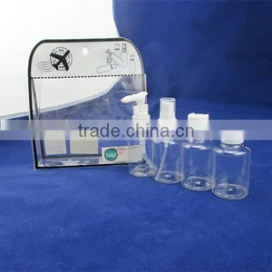 4pcsplastic Transparent Travel Bottle Set Travel Bottle Kit Bottle Container thumbnail-2