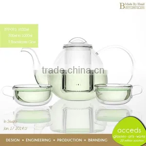 Wholesale Pyrex Glass Custom Interesting Handcrafted Promotional Teapot thumbnail-6