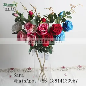 Decorative Artificial Bouquet Foliage,artificial Table Centerpieces Flowers ,artificial Rose thumbnail-6