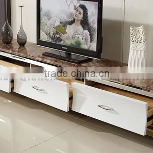 Modern Wood Japanese TV Stand Marble Top thumbnail-6