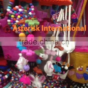 Rainbow Colour Felt Ball Garland thumbnail-2