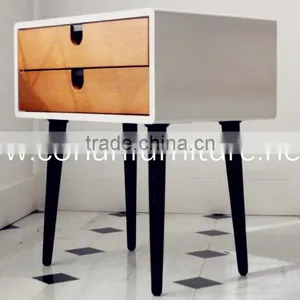 Stylish Solid Wood Corian Shelved Living Room Bedside Cabinets thumbnail-1