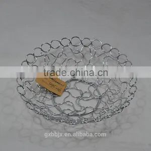 Handmade Metal Wire Fruit Basket With Open Design thumbnail-6