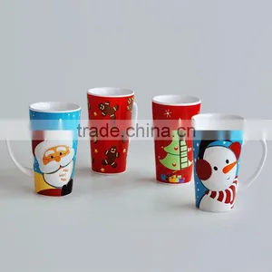 16oz Ceramic Coffee Mug, V-Shape With Decal Printing for Promotion thumbnail-1