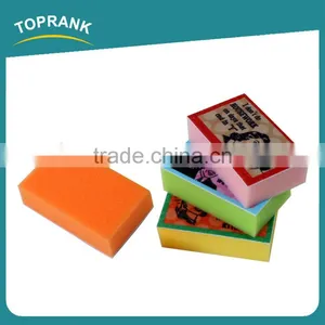 Toprank New Design Printed 4pcs Kitchen Cleaning Sponge Dish Scrubber Pad Nonwovens Sponge Scouring Pad thumbnail-2
