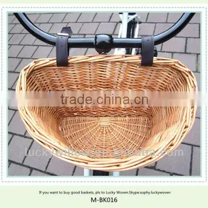 Small Wicker Bicycle &bike Basket With Swing Handle thumbnail-4